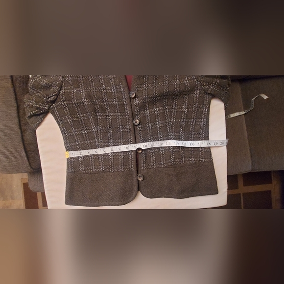 Plaid Wool Blazer Size 8 Dark Academia Preppy Vintage Tailored Jacket - Picture 7 of 13